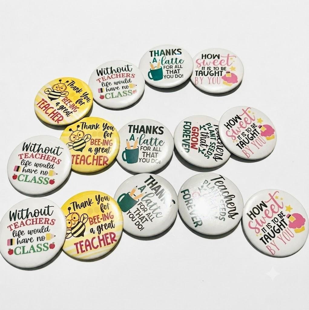 Custom Pins | Personalized Pinback Buttons | Your Logo, Photo, Text or Design | Business, Birthday, Teacher Gifts, Events & Party Favors